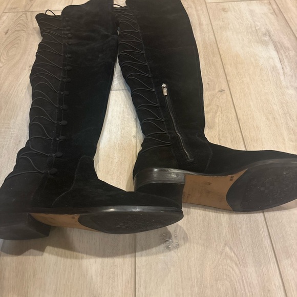 Vince Camuto Coatia Black Suede Over-the-Knee Boots - Picture 9 of 17